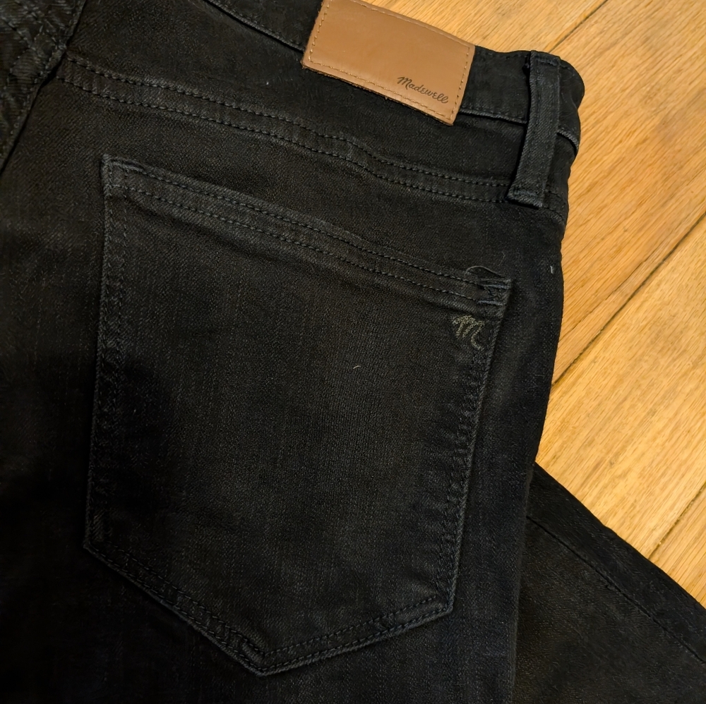 Women's Madewell Black Button Fly Mid Rise Skinny Jeans Size 28 - Picture 5 of 5